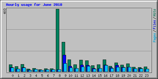 Hourly usage for June 2010