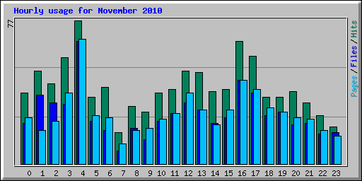 Hourly usage for November 2010