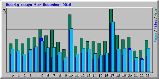 Hourly usage for December 2010